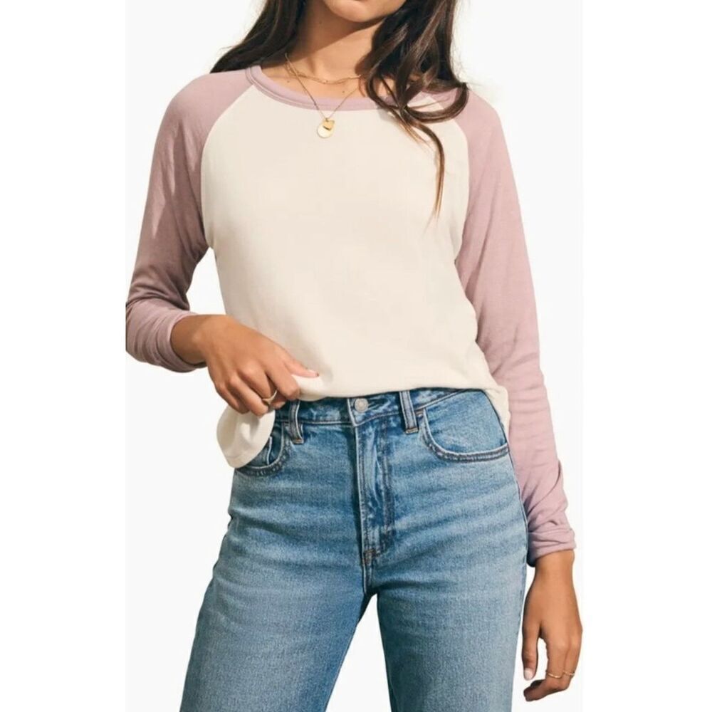 Poof New York Sweater Womens Long Sleeve‎ White Ponk Crewneck Size Large NWT